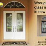 wrought iron glass entry doors