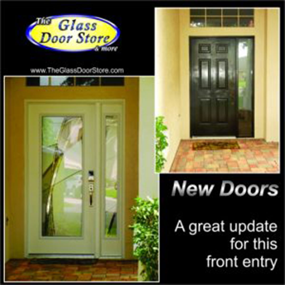Modern glass door insert in Tampa FL