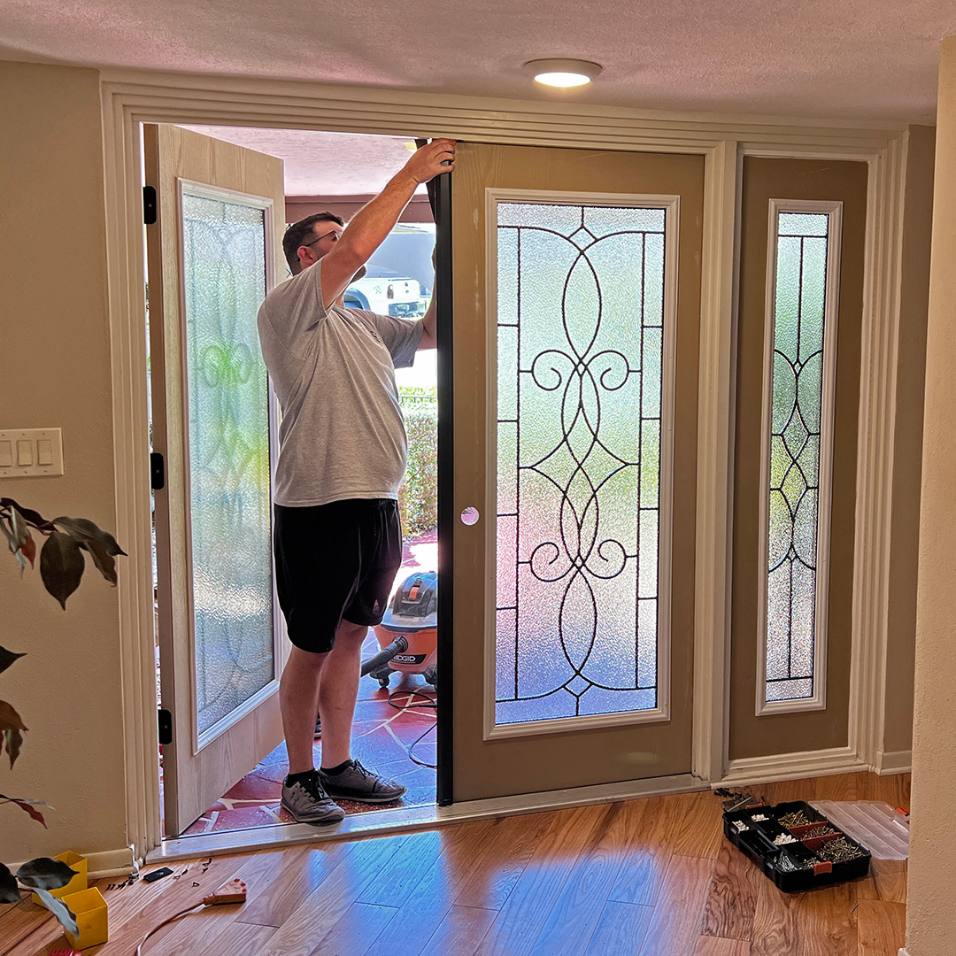 professional glass door insert installations in Tampa FL