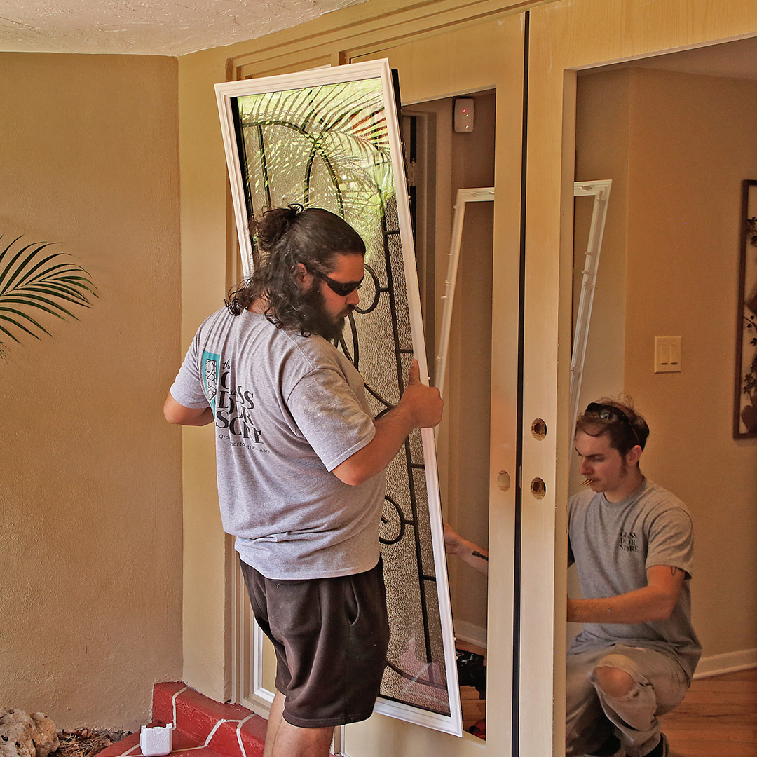 Replacing exterior doors with glass doors in Auburndale FL