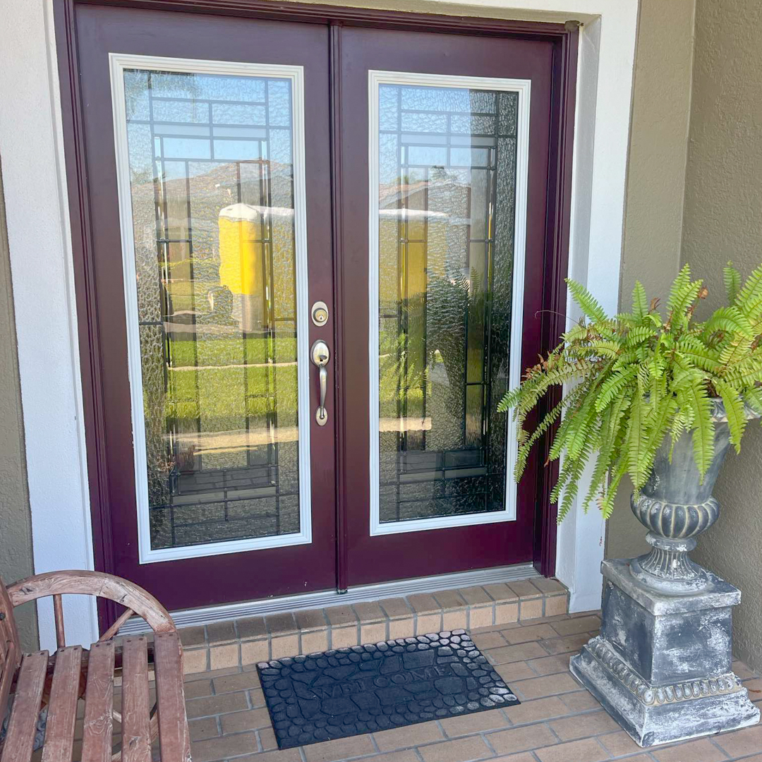 Installing decorative glass inserts for exterior doors in Valrico, FL